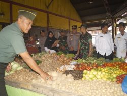 Kodim 0119/BM: Sidak Stok Pangan di Sejumlah Pasar Bener Meriah.