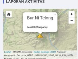 Gunung Api Burni Telong Bener Meriah Kembali Berstatus Waspada
