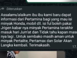 Pesan WA Berantai Picu Panic Buying di Aceh Tengah dan Bener Meriah