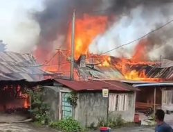 Diiringi Suara Ledakan dari Rumah Tetangga, Enam Rumah di Bener Meriah Terbakar